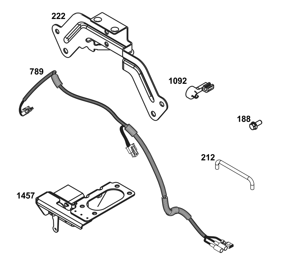 Controls Group Diagram and Parts List for 61H375-0001-E1 400000 - 699999 Briggs and Stratton Engine